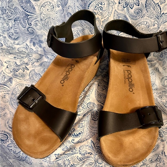 Papillio by Birkenstock Black Wedge Sandals - Picture 3 of 6